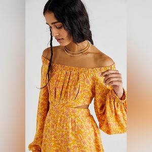 Free People Jael Orange Mini Dress